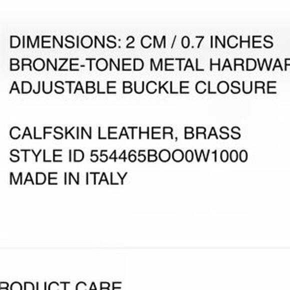 Women's Saint Laurent calfskin YSL logo leather belt size 70 cm/28 inches - Picture 5 of 10